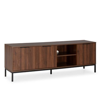 Meuble TV Auri 3 portes couleur Noyer