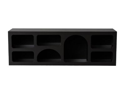 Meuble TV avec 7 niches - Noir - LUELA