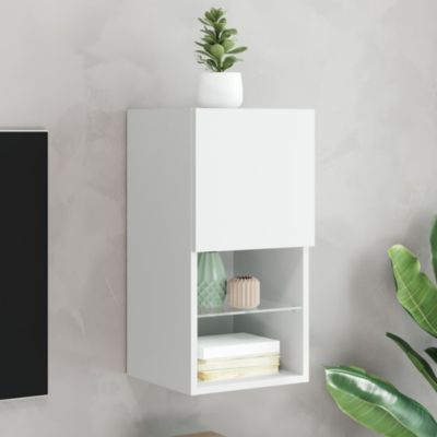 Meuble TV avec lumières LED blanc 30,5x30x60 cm - Prolenta Premium