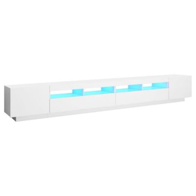 Meuble TV avec lumières LED Blanc 300x35x40 cm - Prolenta Premium