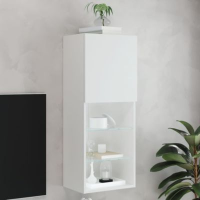 Meuble TV avec lumières LED blanc 40,5x30x102 cm - Prolenta Premium