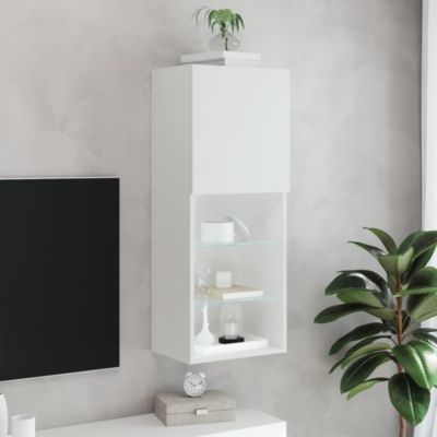 Meuble TV avec lumières LED blanc 40,5x30x102 cm - Prolenta Premium