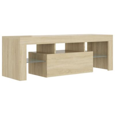 Meuble TV avec lumières LED chêne sonoma 120x35x40 cm - Prolenta Premium