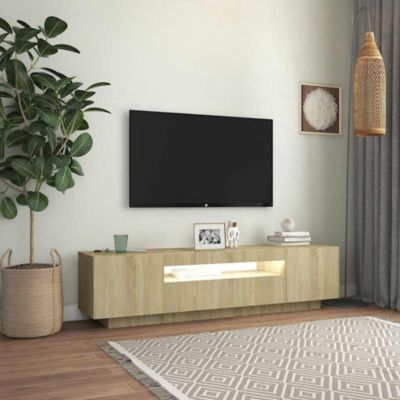 Meuble TV avec lumières LED Chêne sonoma 160x35x40 cm - Prolenta Premium