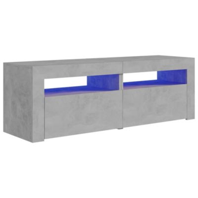 Meuble TV avec lumières LED gris béton 120x35x40 cm - Prolenta Premium