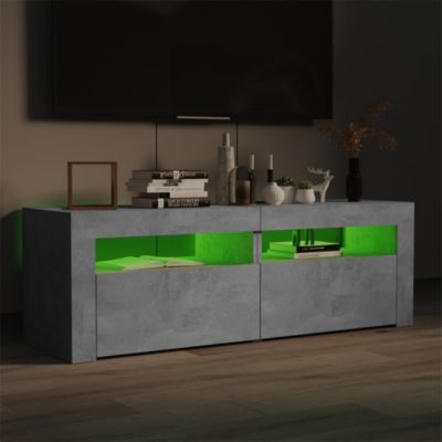 Meuble TV avec lumières LED gris béton 120x35x40 cm - Prolenta Premium