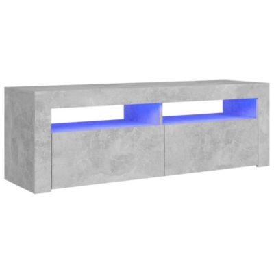 Meuble TV avec lumières LED gris béton 120x35x40 cm - Prolenta Premium