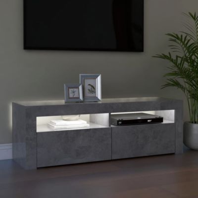 Meuble TV avec lumières LED gris béton 120x35x40 cm - Prolenta Premium