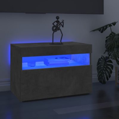 Meuble TV avec lumières LED gris béton 60x35x40 cm - Prolenta Premium