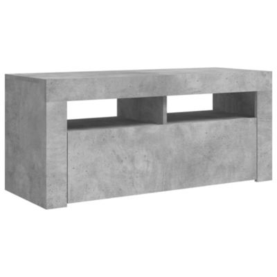 Meuble TV avec lumières LED gris béton 90x35x40 cm - Prolenta Premium