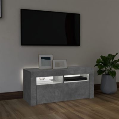 Meuble TV avec lumières LED gris béton 90x35x40 cm - Prolenta Premium