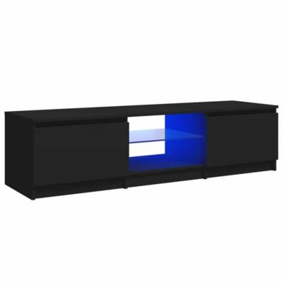 Meuble TV avec lumières LED noir 140x40x35,5 cm - Prolenta Premium
