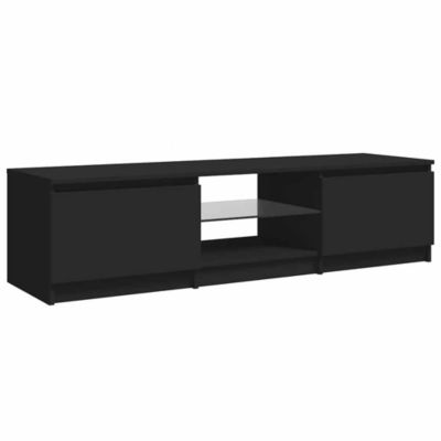 Meuble TV avec lumières LED noir 140x40x35,5 cm - Prolenta Premium