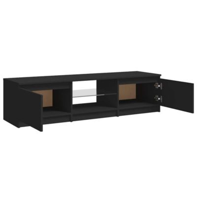 Meuble TV avec lumières LED noir 140x40x35,5 cm - Prolenta Premium