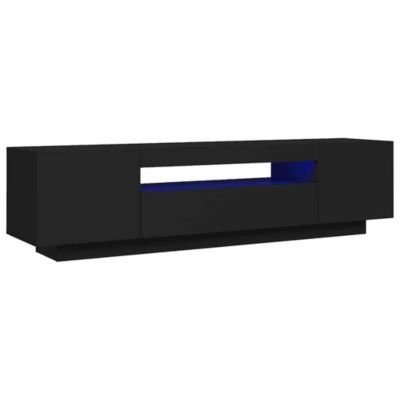 Meuble TV avec lumières LED noir 160x35x40 cm - Prolenta Premium