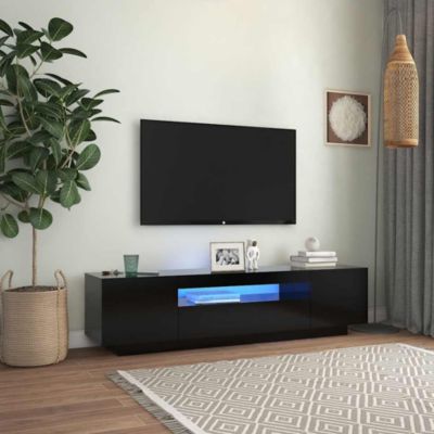 Meuble TV avec lumières LED noir 160x35x40 cm - Prolenta Premium