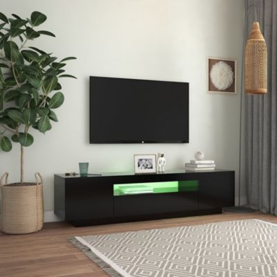 Meuble TV avec lumières LED noir 160x35x40 cm - Prolenta Premium