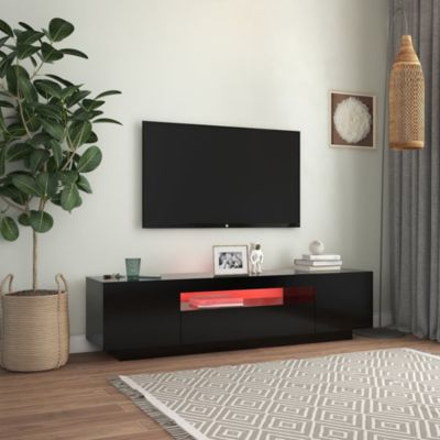 Meuble TV avec lumières LED noir 160x35x40 cm - Prolenta Premium