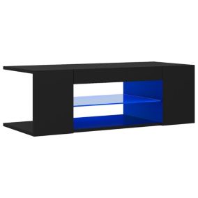 Meuble TV avec lumières LED Noir 90x39x30 cm - Prolenta Premium