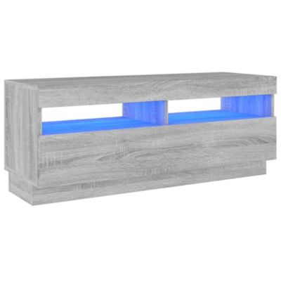 Meuble TV avec lumières LED sonoma gris 100x35x40 cm - Prolenta Premium