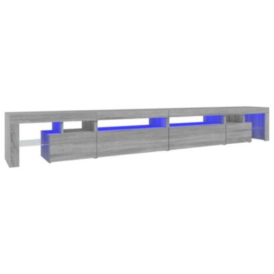 Meuble TV avec lumières LED Sonoma gris 290x36,5x40 cm - Prolenta Premium