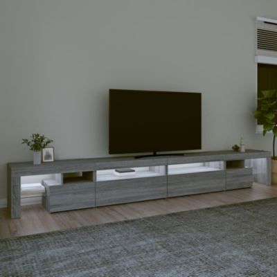 Meuble TV avec lumières LED Sonoma gris 290x36,5x40 cm - Prolenta Premium