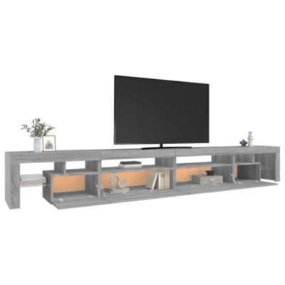Meuble TV avec lumières LED Sonoma gris 290x36,5x40 cm - Prolenta Premium