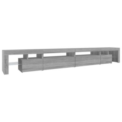 Meuble TV avec lumières LED Sonoma gris 290x36,5x40 cm - Prolenta Premium