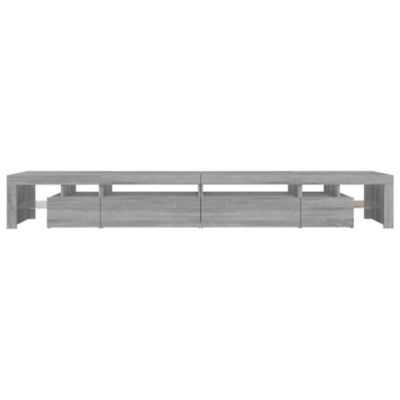 Meuble TV avec lumières LED Sonoma gris 290x36,5x40 cm - Prolenta Premium