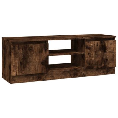 Meuble TV avec porte Chêne fumé 102x30x36 cm - Prolenta Premium