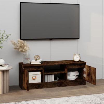 Meuble TV avec porte Chêne fumé 102x30x36 cm - Prolenta Premium