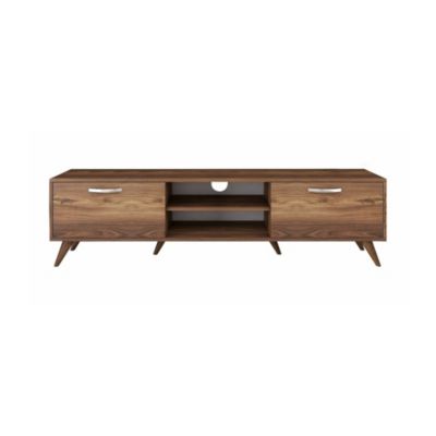 Meuble TV Avir, Buffet de salon, Armoire basse pour TV, Base murale de rangement, 180x35h49 cm, Noyer