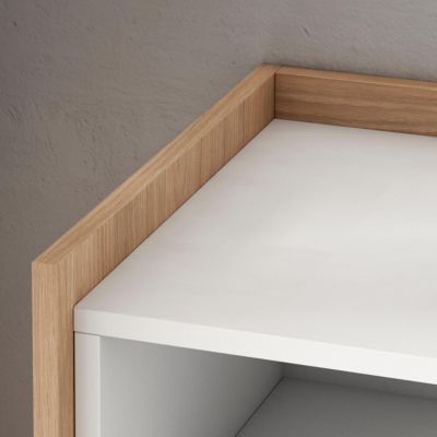 Meuble TV, Banc Télé, 310x50x37 cm, Pour les TV jusqu'à 80", Meubles de salon, Blanc et Chêne Soft