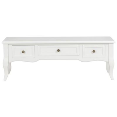 Meuble TV Blanc 100 x 35 x 35 cm Bois - Prolenta Premium