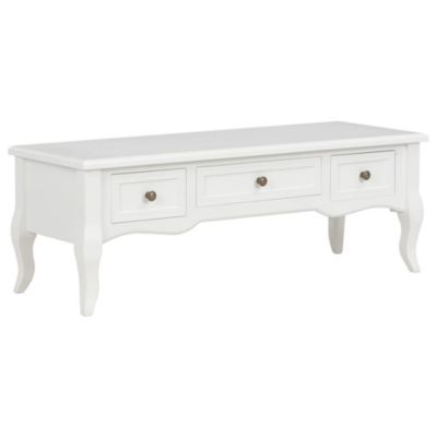 Meuble TV Blanc 100 x 35 x 35 cm Bois - Prolenta Premium