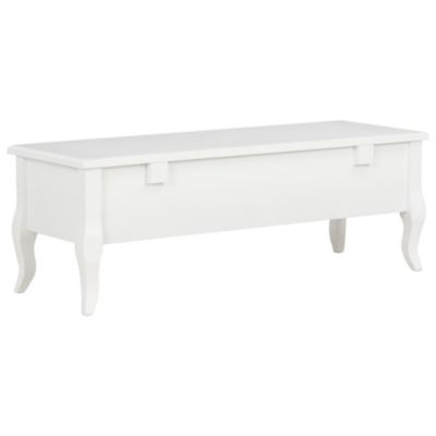 Meuble TV Blanc 100 x 35 x 35 cm Bois - Prolenta Premium
