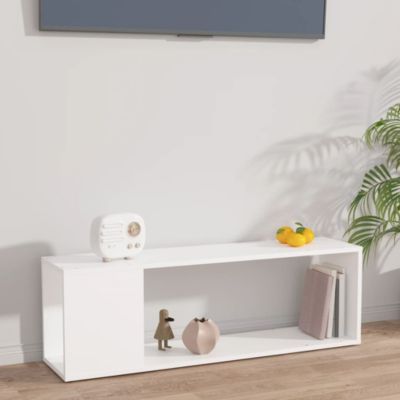 Meuble TV Blanc 100x24x32 cm Bois d'ingénierie - Prolenta Premium