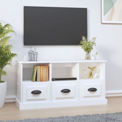 Meuble TV blanc 100x35x50 cm bois d'ingénierie - Prolenta Premium