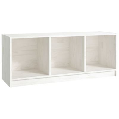 Meuble TV Blanc 104x33x41 cm Bois de pin massif - Prolenta Premium