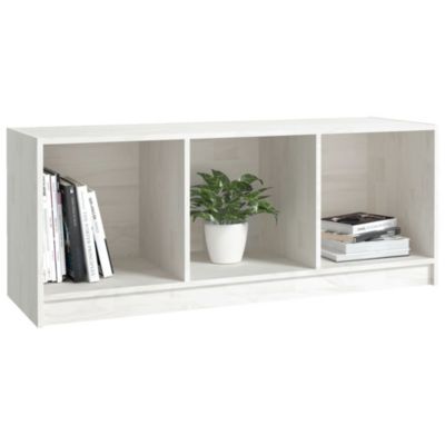 Meuble TV Blanc 104x33x41 cm Bois de pin massif - Prolenta Premium