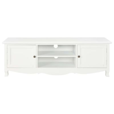 Meuble TV Blanc 120x30x40 cm Bois - Prolenta Premium