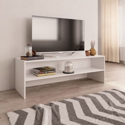 Meuble TV Blanc 120x40x40 cm Bois d'ingénierie - Prolenta Premium