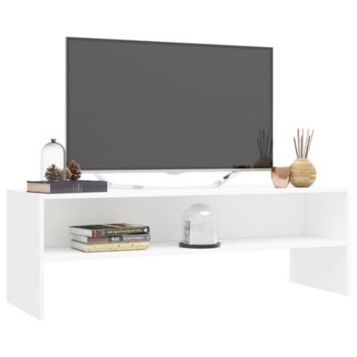 Meuble TV Blanc 120x40x40 cm Bois d'ingénierie - Prolenta Premium
