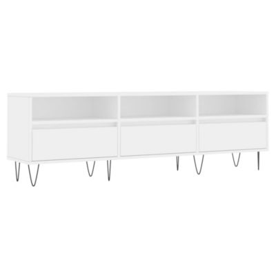 Meuble TV blanc 150x30x44,5 cm bois d'ingénierie - Prolenta Premium