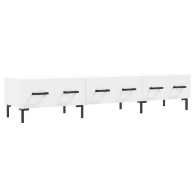 Meuble TV blanc 150x36x30 cm bois d'ingénierie - Prolenta Premium