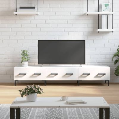Meuble TV blanc 150x36x30 cm bois d'ingénierie - Prolenta Premium