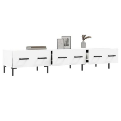 Meuble TV blanc 150x36x30 cm bois d'ingénierie - Prolenta Premium