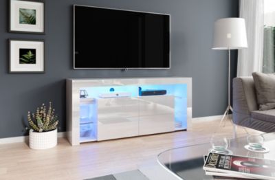 MEUBLE TV BLANC 1M56 - MINELLI