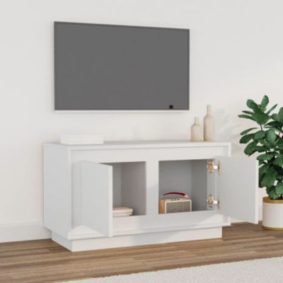 Meuble TV blanc 80x35x45 cm bois d'ingénierie - Prolenta Premium