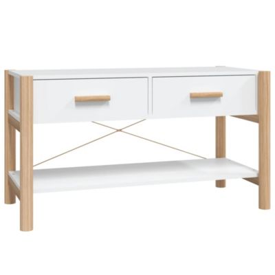 Meuble TV Blanc 82x38x45 cm Bois d'ingénierie - Prolenta Premium